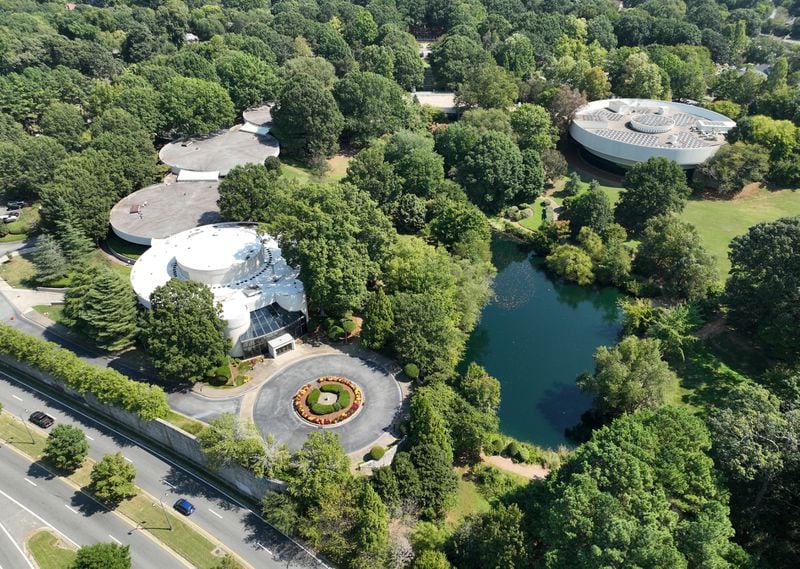 Aerial photograph shows the Carter Center in Atlanta on Thursday, September 22, 2022. Founded in 1982 by former U.S. President Jimmy Carter and former First Lady Rosalynn Carter, the nonprofit has helped to improve the quality of life for people in more than 80 countries. (Hyosub Shin / Hyosub.Shin@ajc.com)