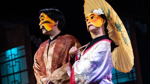 Last performed in 2014, "Where the Mountain Meets the Moon" has returned to Synchronicity Theatre with a more inclusive cast including (from left) Kevin Huang Qian and Charlene Hong White.