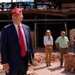 Republican presidential nominee former President Donald Trump speaks as he visits downtown Valdosta, Ga., a town that was impacted by Hurricane Helene, Monday, Sept. 30, 2024. (AP Photo/Evan Vucci)