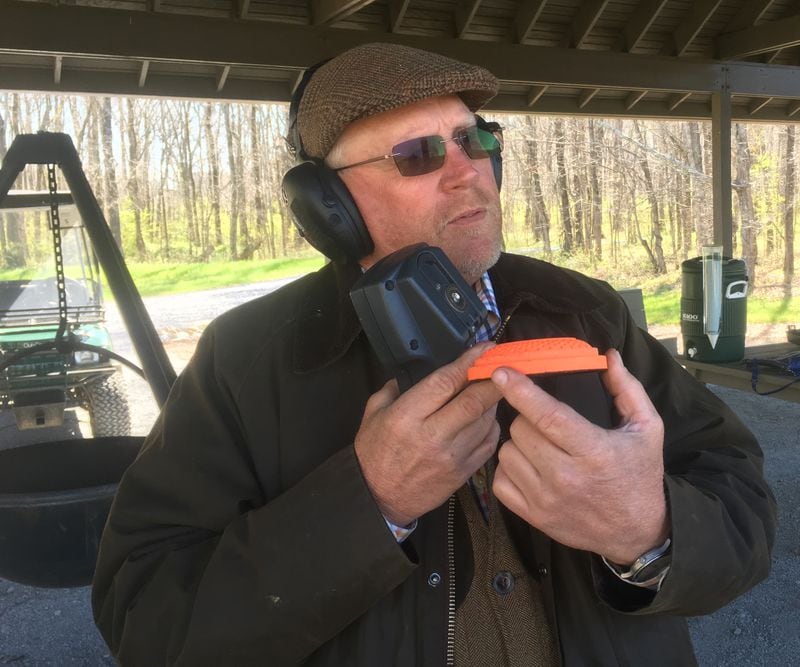  Orvis instructor Chuck Baker stresses safety first during sporting clay lessons. Photo: Jennifer Brett