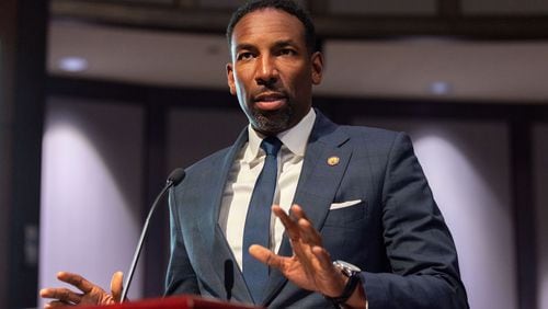 Mayor Andre Dickens says he has accepted the HOPWA Modernization Task Force recommendations for a housing program providing assistance to people living with HIV/AIDS. (Arvin Temkar/The Atlanta Journal-Constitution/TNS)