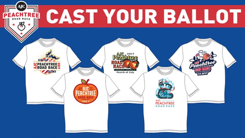 AJC Peachtree Road Race voting begins Contest Design T-shirt