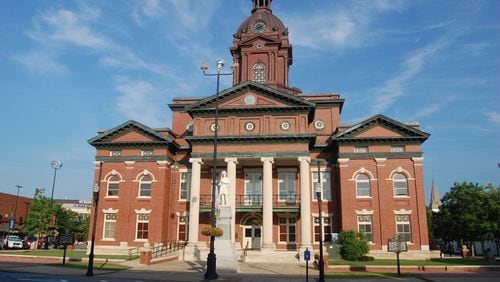 A Confederate statue outside the Coweta County Courthouse was vandalized two weeks ago, officials said.