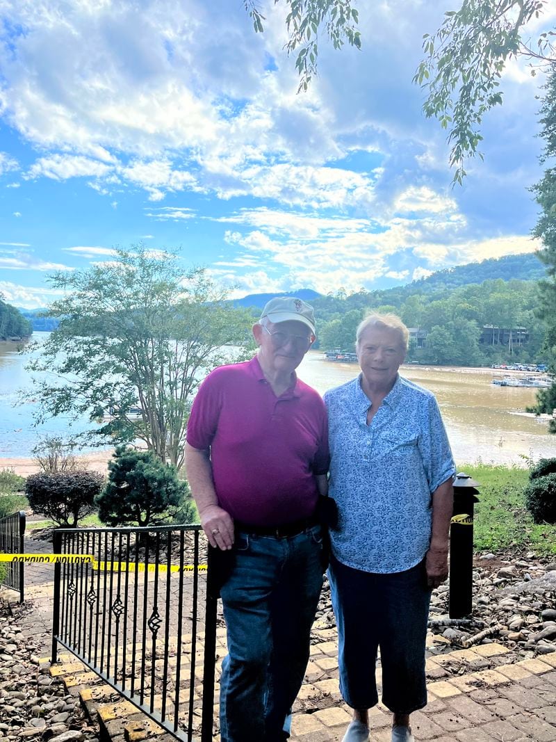 Bob and Judy Jay at Rumbling Bald, Lake Lure.