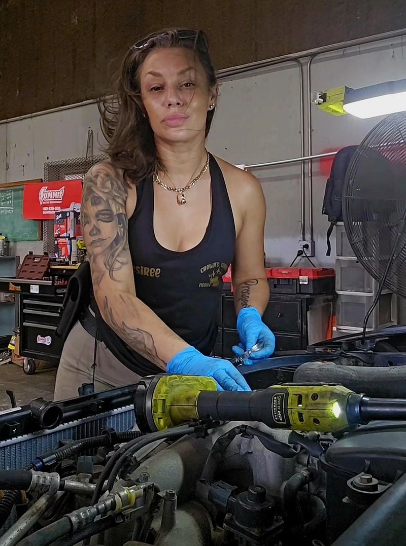 After successfully recording videos on TikTok, Desiree Hill opened a brick-and-mortar auto repair shop this year.