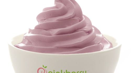 Pomegranate frozen yogurt from Pinkberry.