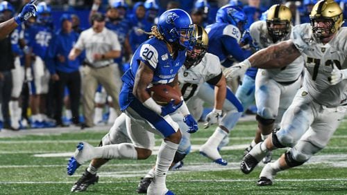 Georgia State's Quavian White intercepted this pass to seal the win against Army in 2019. The cornerback returns as part of an experienced defense that faces Army in the season opener on Saturday, Sept. 4, at Center Parc Stadium.