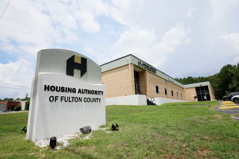 The Fulton County Housing Authority building is seen on Thursday, July 18, 2024. The Housing Authority of Fulton County has failed to make rent payments on time for two consecutive months, causing concern among hundreds of tenants about the possibility of losing their homes. (Miguel Martinez / AJC)