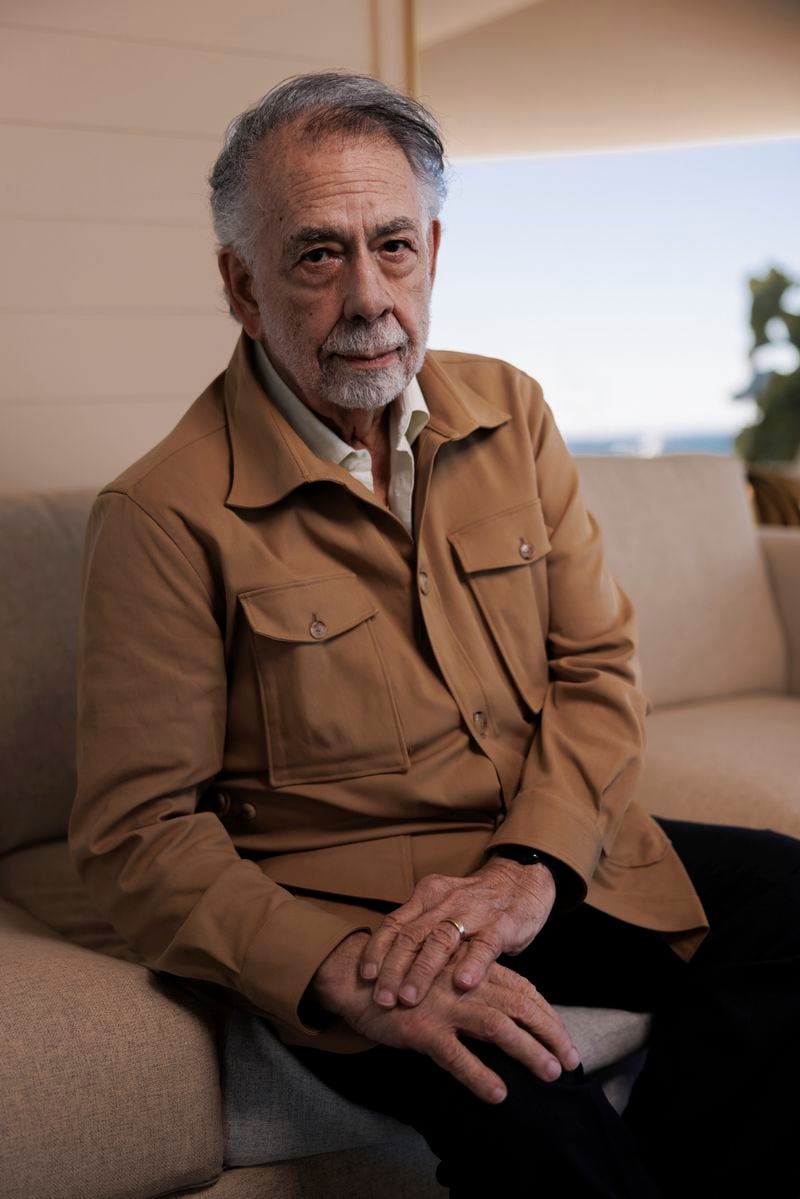 FILE - Director Francis Ford Coppola poses for portrait photographs for the film "Megalopolis," at the 77th international film festival, Cannes, southern France, Friday, May 17, 2024. (Photo by Vianney Le Caer/Invision/AP, File)