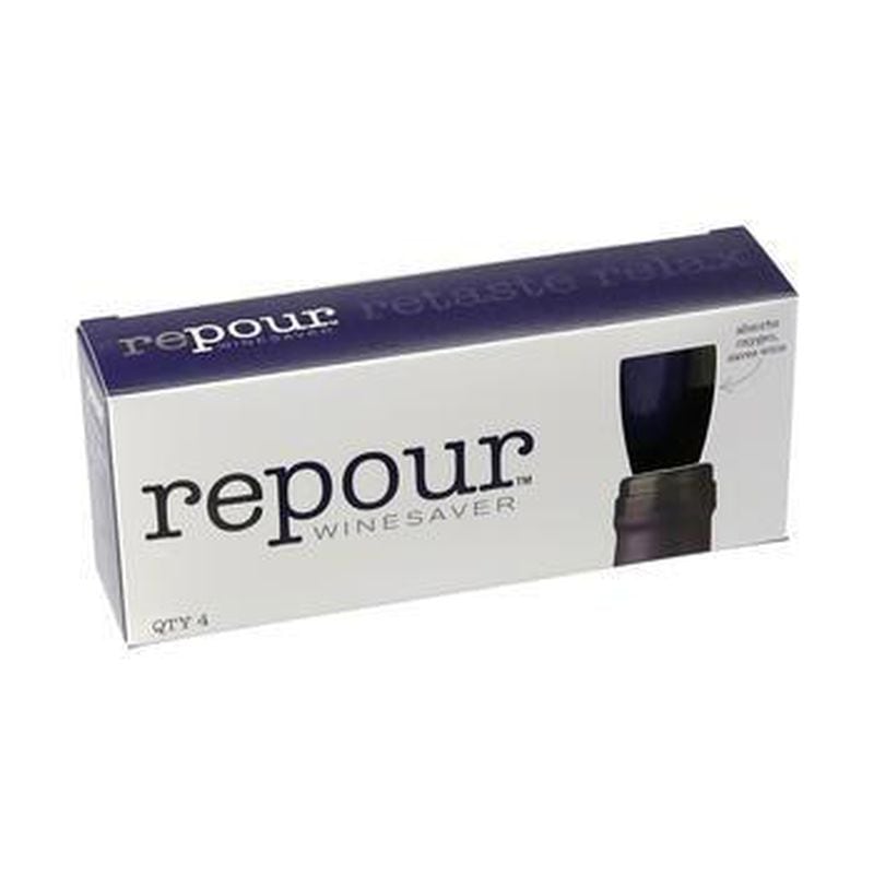 Repour disposable bottle toppers remove oxygen from opened wine, to prevent oxidation and keep wine fresh for up to two months. Courtesy of Repour