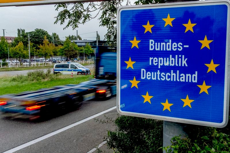 A view of the border between Germany and France, in Kehl, Germany, Monday, Sept. 16, 2024, as Germany begins carrying out checks at all its land borders. (AP Photo/Michael Probst)