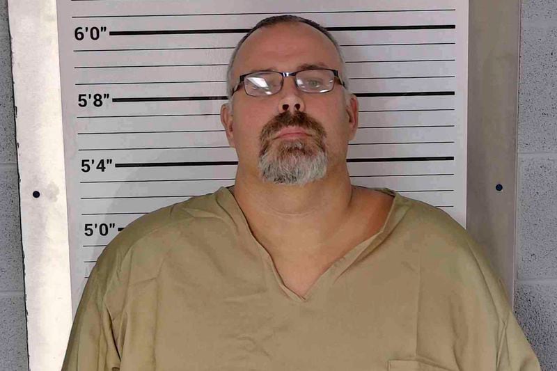 This booking photo provided by Leslie County Detention Center in Kentucky on Friday, Sept. 20, 2024 shows Letcher County Sheriff Shawn M. Stines (Leslie County Detention Center via AP)