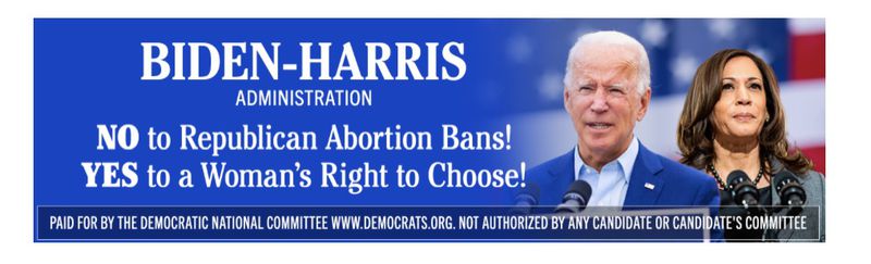 An image of the billboard financed by the Democratic National Committee ahead of the anniversary of the Supreme Court ruling that overturned Roe v. Wade. 