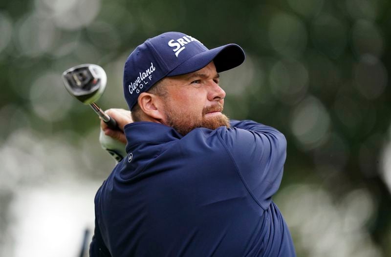 Shane Lowry attends the day one of the BMW PGA Championship at Wentworth Golf Club in Virginia Water, Surrey, England, Thursday, September 19, 2024. (Zac Goodwin/PA via AP)