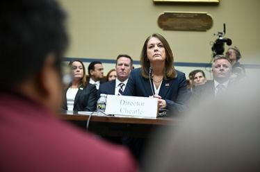 Kimberly Cheatle, the Secret Service director, testifies Monday during a House Oversight Committee hearing on the attempted assassination of former President Donald Trump. Cheatle told the committee she could not reveal — or did not know — key details about the July 13 shooting in Butler, Pennsylvania. (Kenny Holston/The New York Times)