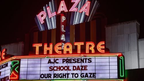 UATL hosts its quarterly movie night with a viewing of “School Daze” at The Plaza Theatre on Tuesday, Sept. 24, 2024. (Natrice Miller/ AJC)