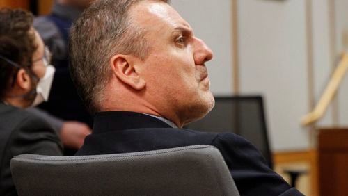 FILE - Brian Steven Smith watches proceedings during the opening day of his double murder trial, Tuesday, Feb. 6, 2024, in Anchorage, Alaska. On Friday, July 12, 2024, Smith, who killed two Alaska Native women and was heard while videotaping the 2019 torture death of one say that in his movies “everybody always dies,” was sentenced to 226 years in prison. (AP Photo/Mark Thiessen, File)