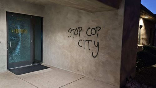 Opponents of the Atlanta Public Safety Training Center visited Tucson recently and damaged several buildings.