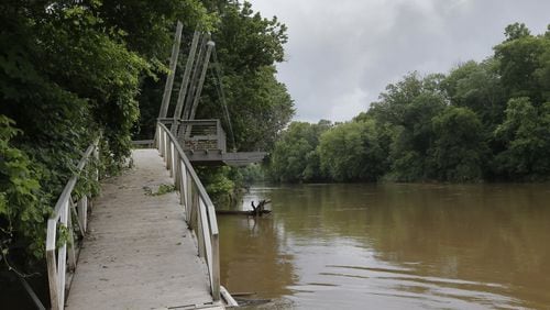 Redeveloping the Cobb section of the river has proven difficult. The proposed Riverview Landing, once billed as Ponce City Market on the river, was recently downsized after ten years of planning. BOB ANDRES  /BANDRES@AJC.COM