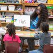 Taylar Morgan works with her kindergarten students on their reading skills on Dec. 5 at Kimberly Elementary School. (Steve Schaefer/The Atlanta Journal-Constitution)