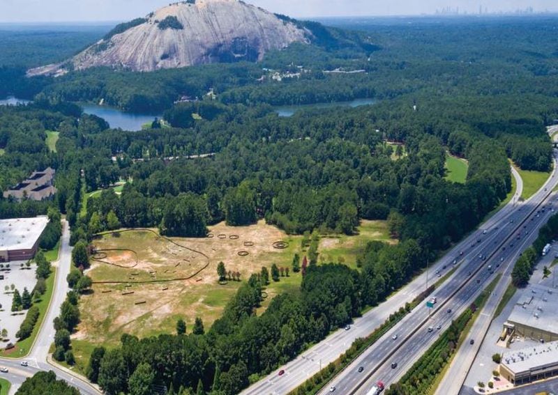 A view of the former Olympic tennis site near Stone Mountain in Gwinnett County.