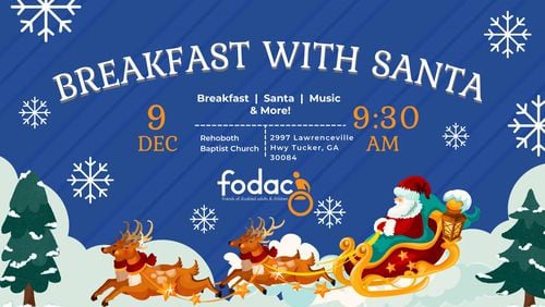 To help children needing essential mobility equipment,  FODAC (Friends of Disabled Adults & Children) will host Breakfast with Santa from 9:30 a.m. to noon Dec. 9 at Rehoboth Baptist Church, 2997 Lawrenceville Highway, Tucker. (Courtesy of FODAC)