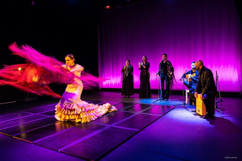 Berdolé Flamenco performed at the MC2 dance festival at Windmill Arts Center in 2021. (Photo by Erik Voss)