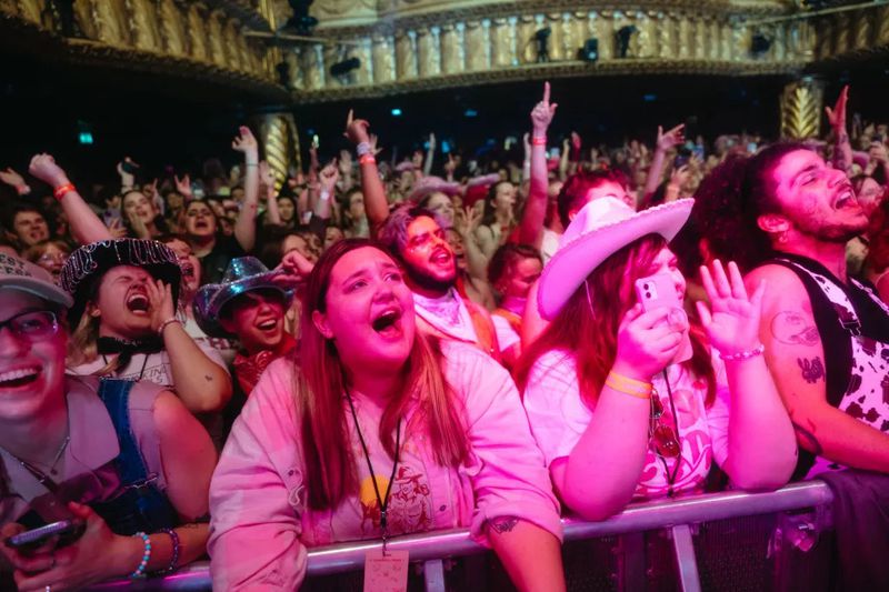 Chappell Roan fans watch the singer perform at the House of Blues in Chicago on October 5, 2023. (Courtesy of Mary Mathis for The Washington Post/Getty Images)