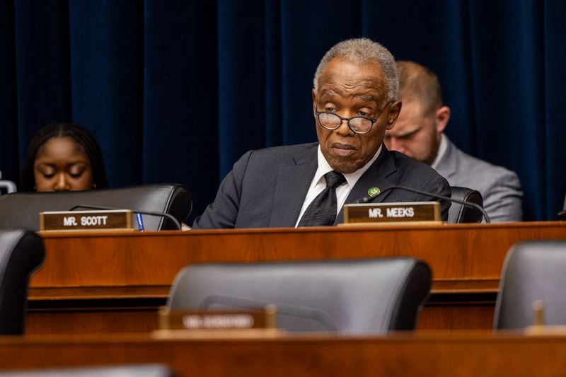 U.S. Rep. David Scott (D-Atlanta) is seen at a House Financial Services Committee meeting on July 12th, 2023 in Washington, DC. (Nathan Posner for The Atlanta Journal-Constitution)