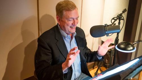 Rev. Peter Wallace records the Day1 radio show on Monday, March 27, 2023, at Second-Ponce de Leon Baptist Church in Atlanta. Day1 is one of the longest-running Christian-based talk shows in Atlanta. CHRISTINA MATACOTTA FOR THE ATLANTA JOURNAL-CONSTITUTION.