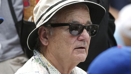 Cubs fan Bill Murray watched Chicago face the Atlanta Braves at Turner Field this weekend.