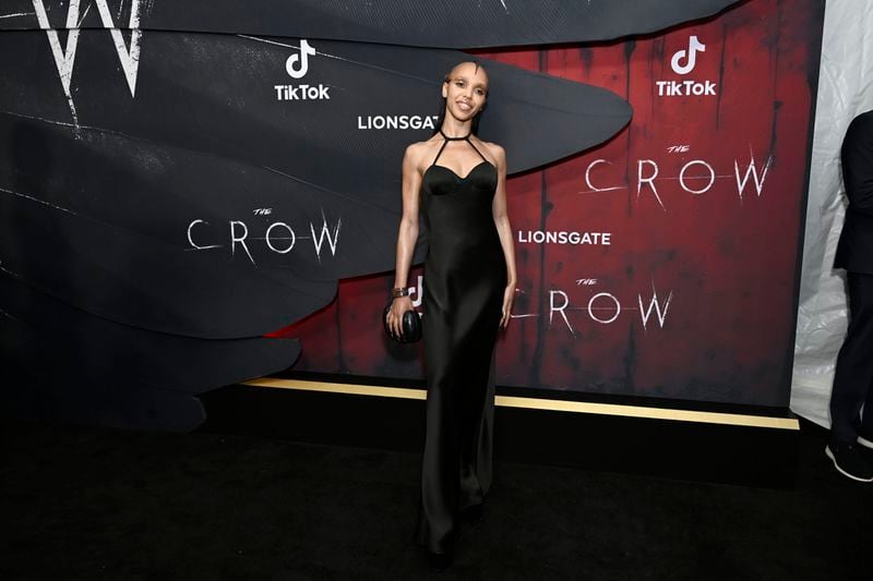 FKA twigs attends "The Crow" world premiere at the Village East by Angelika on Tuesday, Aug. 20, 2024, in New York. (Photo by Evan Agostini/Invision/AP)