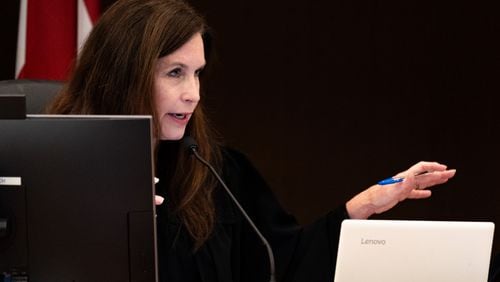 Fulton County Superior Court Judge Paige Reese Whitaker speaks during her first hearing as judge of the ongoing “Young Slime Life” gang trial at the Fulton County Courthouse in Atlanta on Friday, July 19, 2024. (Seeger Gray/AJC)