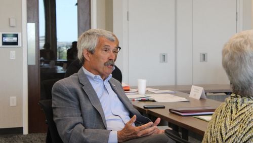 Clark Hungerford, chairman of the Development Authority of Cobb County, speaks at the board's meeting on Tuesday, April 18, 2023. (Taylor Croft/taylor.croft@ajc.com)