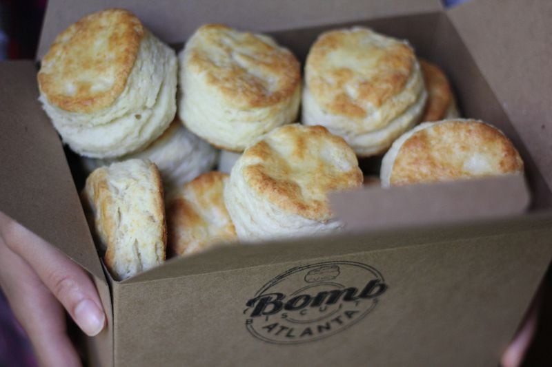 The namesake biscuits at Bomb Biscuit Co. in the Old Fourth Ward.