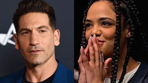 Jon Bernthal and Tessa Thompson star in a new drama set in Dahlonega, Georgia called "His & Hers." It will be shot in metro Atlanta starting Sept. 24, 2024. AP/MGM