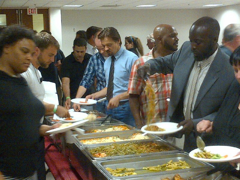 Jeremy Renner, who played journalist Gary Webb in "Kill the Messenger" grabs a bite during filming, part of which took place on Fulton County property. Photo: Bob Giordano