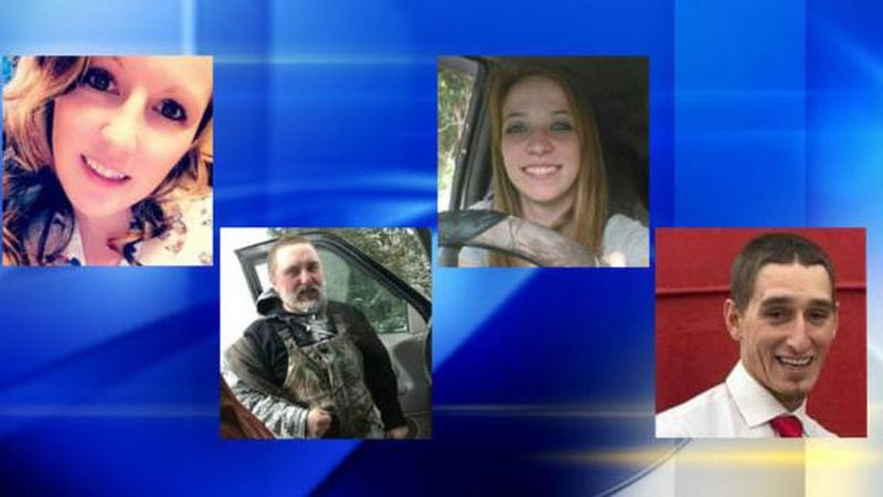 The victims, from left to right; Chelsie Cline, Seth Cline, Cortney Synder, and William Porterfield.
