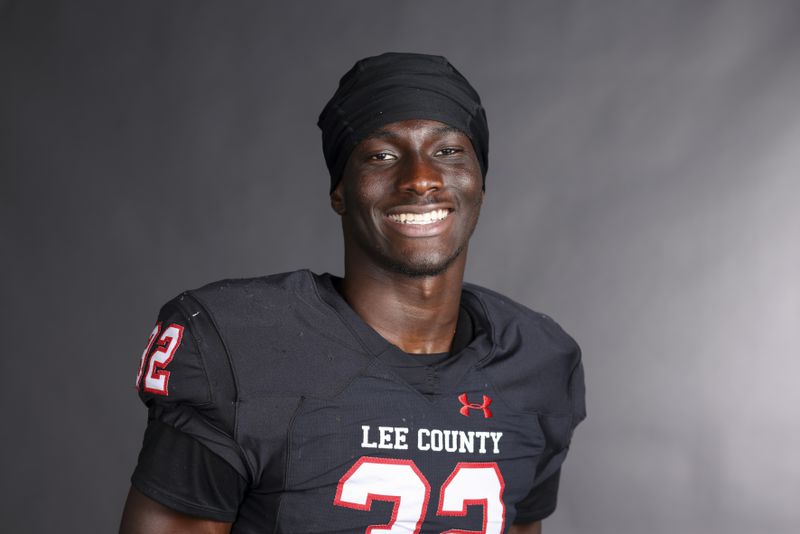 2024 AJC Super 11 Lee County running back Ousmane Kromah poses at Lee County high school, Tuesday, July 30, 2024, in Leesburg Ga. (Jason Getz / AJC)
