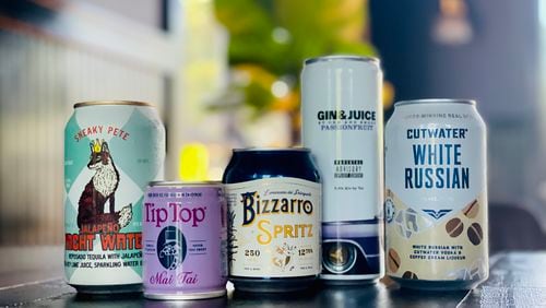 Here are several canned cocktails worth trying this summer. (Krista Slater for The Atlanta Journal-Constitution)
