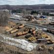 FILE - A view of the scene Feb. 24, 2023, as cleanup continues at the site of a Norfolk Southern freight train derailment that happened on Feb. 3, in East Palestine, Ohio. (AP Photo/Matt Freed, File)