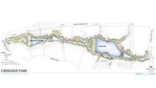 The Environmental Protection Division Watershed Protection Branch is accepting public comments on the Johns Creek Creekside Park project. (Courtesy City of Johns Creek)