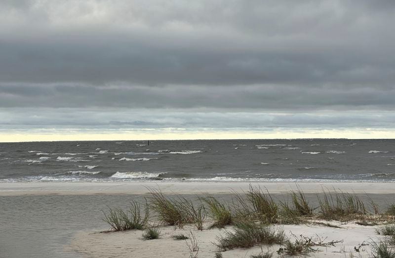 Harrison County Beaches after Hurricane Francine passed through Thursday, Sept. 12, 2024 in Long Beach, Miss. (Hunter Dawkins/The Gazebo Gazette via AP)