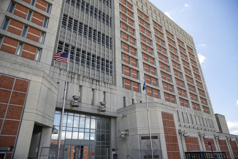 FILE - The Metropolitan Detention Center in the Brooklyn borough of New York is shown Tuesday, July 14, 2020. (AP Photo/John Minchillo, File)