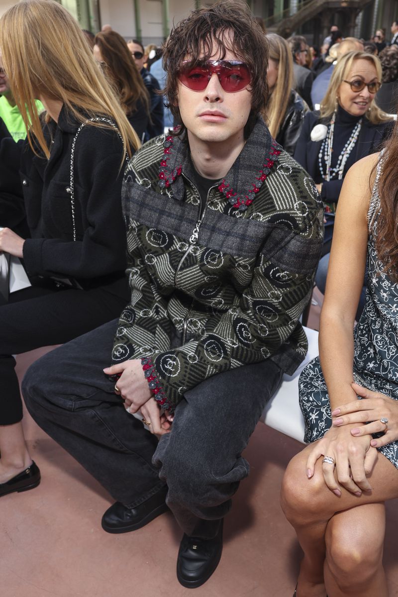 Lennon Gallagher attends the Chanel Spring/Summer 2025 collection presented Tuesday, Oct. 1, 2024, in Paris. (Photo by Vianney Le Caer/Invision/AP)