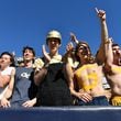 Georgia Tech fans cheer before their home game against Boston College at Georgia Tech's Bobby Dodd Stadium, Saturday, October 21, 2023, in Atlanta. (Hyosub Shin / Hyosub.Shin@ajc.com)