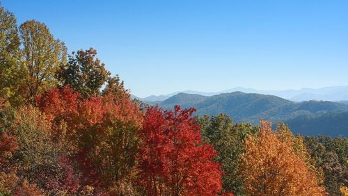 Gorgeous views like this are everywhere to be seen this time of year in and around Townsend, Tennessee -- on "The Peaceful Side of the Smokies."