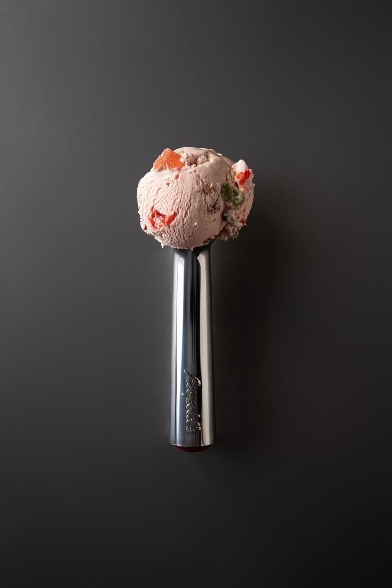 The tutti-frutti ice cream at Leopold's is studded with candied fruit and roasted Georgia pecans. (Courtesy of Leopold's Ice Cream)