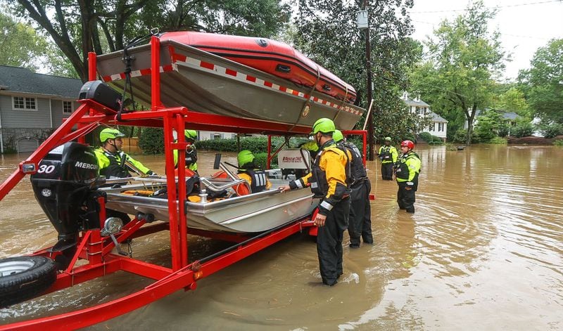 Atlanta fire rescue came to the aid of Hyde Manor residents Friday morning.