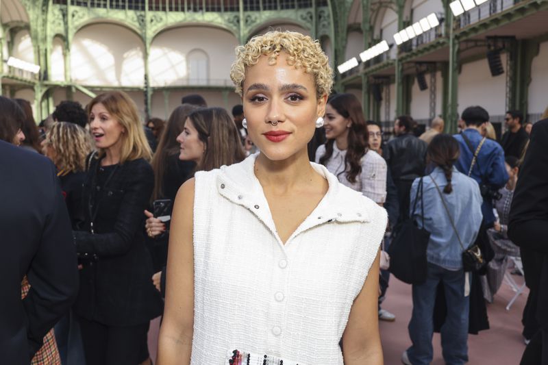 Nathalie Emmanuel attends the Chanel Spring/Summer 2025 collection presented Tuesday, Oct. 1, 2024, in Paris. (Photo by Vianney Le Caer/Invision/AP)